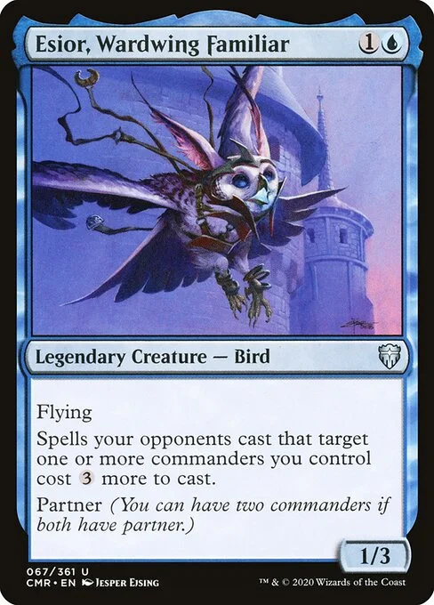 Esior, Wardwing Familiar, carta Magic di tipo Legendary Creature — Bird illustrata da Jesper Ejsing