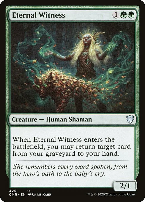 Eternal Witness, carta Magic di tipo Creature — Human Shaman illustrata da Chris Rahn