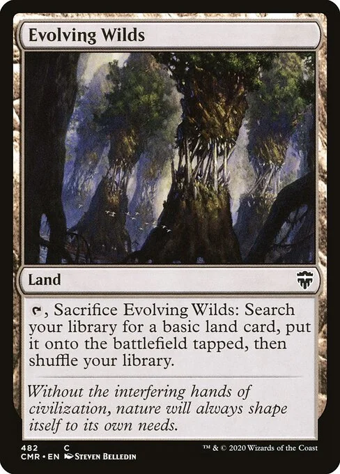 Evolving Wilds, carta Magic di tipo Land illustrata da Steven Belledin