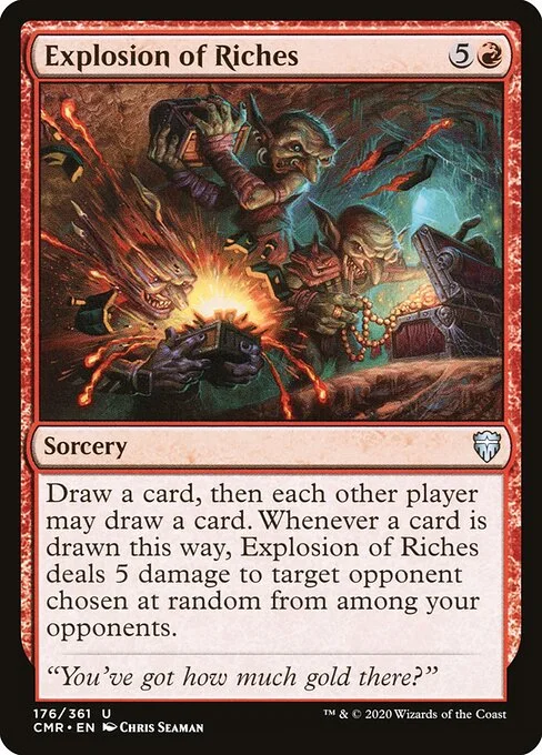 Explosion of Riches, carta Magic di tipo Sorcery illustrata da Chris Seaman
