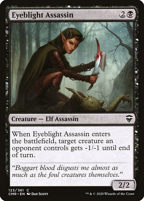 Eyeblight Assassin, carta Magic di tipo Creature — Elf Assassin illustrata da Dan Murayama Scott
