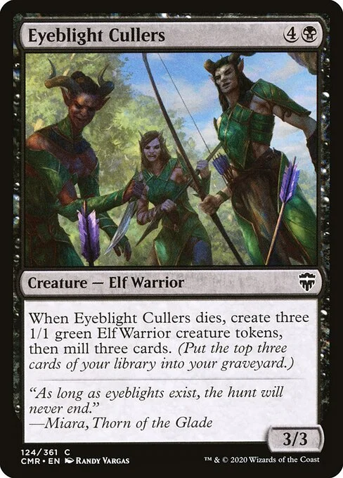 Eyeblight Cullers, carta Magic di tipo Creature — Elf Warrior illustrata da Randy Vargas