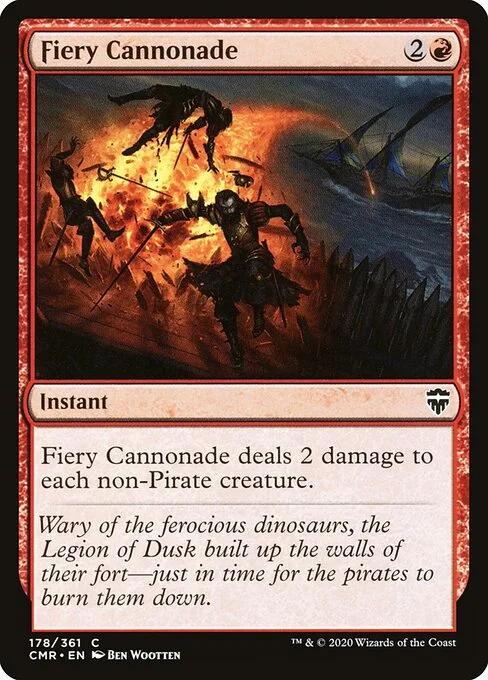 Fiery Cannonade, carta Magic di tipo Instant illustrata da Ben Wootten