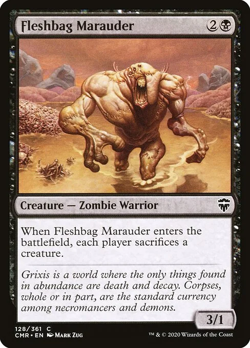 Fleshbag Marauder, carta Magic di tipo Creature — Zombie Warrior illustrata da Mark Zug