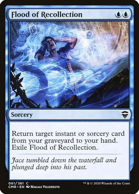 Flood of Recollection, carta Magic di tipo Sorcery illustrata da Magali Villeneuve