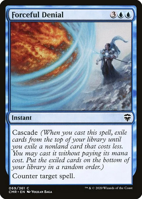 Forceful Denial, carta Magic di tipo Instant illustrata da Volkan Baǵa