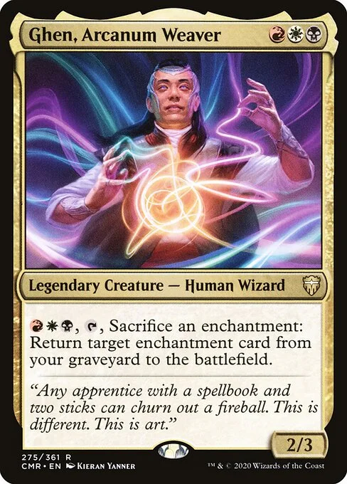 Ghen, Arcanum Weaver, carta Magic di tipo Legendary Creature — Human Wizard illustrata da Kieran Yanner
