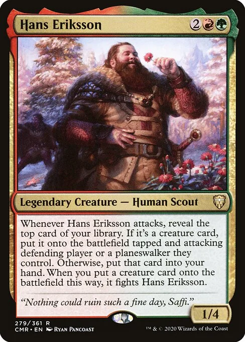 Hans Eriksson, carta Magic di tipo Legendary Creature — Human Scout illustrata da Ryan Pancoast