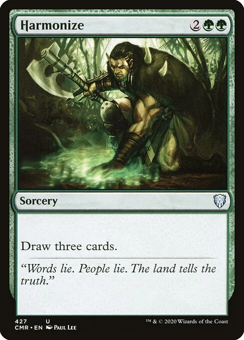 Harmonize, carta Magic di tipo Sorcery illustrata da Paul Lee