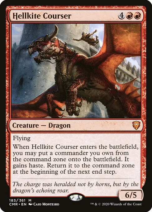 Hellkite Courser, carta Magic di tipo Creature — Dragon illustrata da Caio Monteiro