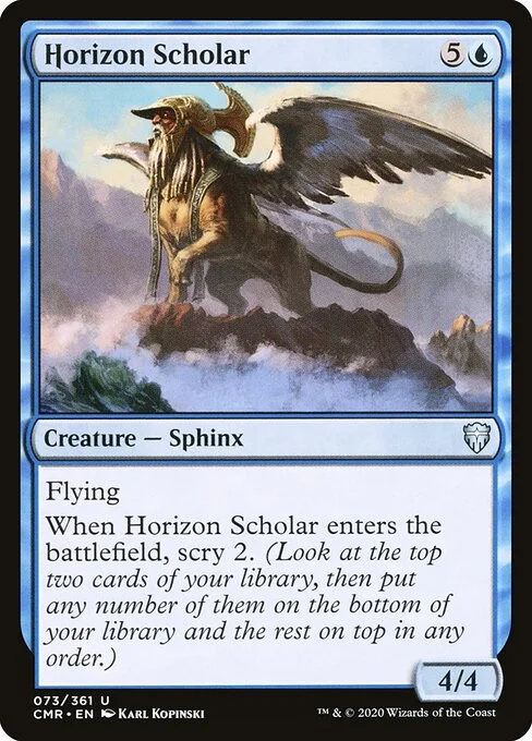 Horizon Scholar, carta Magic di tipo Creature — Sphinx illustrata da Karl Kopinski