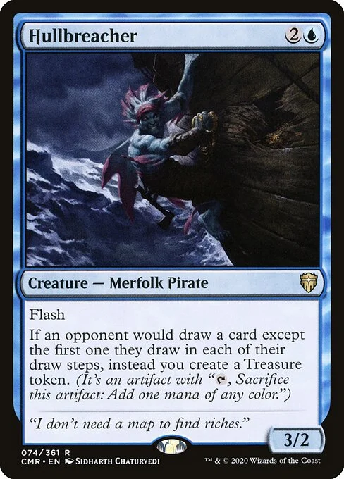 Hullbreacher, carta Magic di tipo Creature — Merfolk Pirate illustrata da Sidharth Chaturvedi