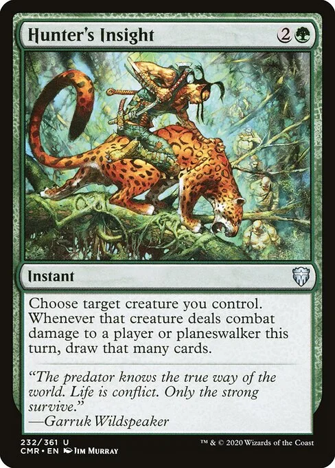 Hunter's Insight, carta Magic di tipo Instant illustrata da Jim Murray
