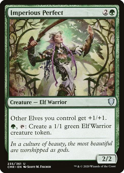 Imperious Perfect, carta Magic di tipo Creature — Elf Warrior illustrata da Scott M. Fischer