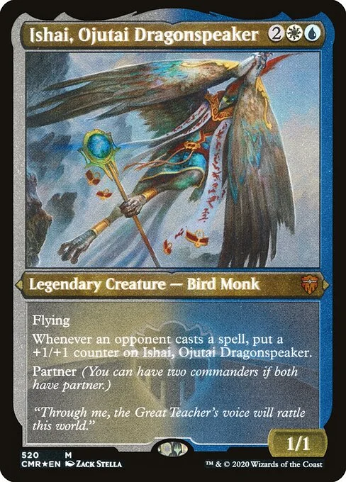 Ishai, Ojutai Dragonspeaker, carta Magic di tipo Legendary Creature — Bird Monk illustrata da Zack Stella