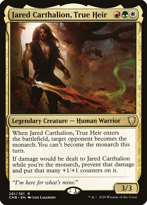 Jared Carthalion, True Heir, carta Magic di tipo Legendary Creature — Human Warrior illustrata da Lius Lasahido