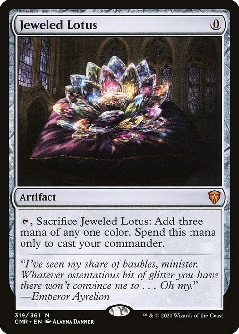 Jeweled Lotus, carta Magic di tipo Artifact illustrata da Alayna Danner