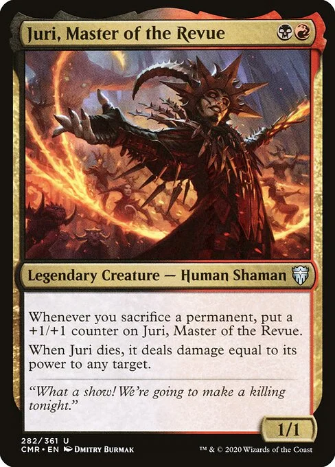 Juri, Master of the Revue, carta Magic di tipo Legendary Creature — Human Shaman illustrata da Dmitry Burmak