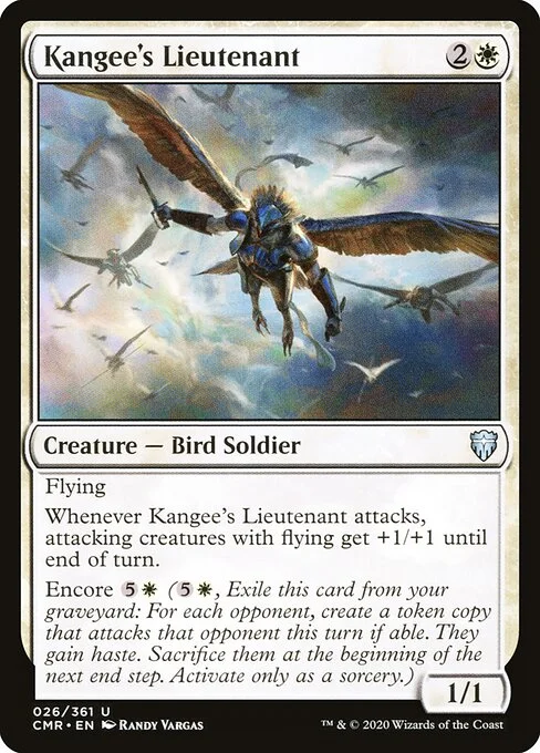 Kangee's Lieutenant, carta Magic di tipo Creature — Bird Soldier illustrata da Randy Vargas