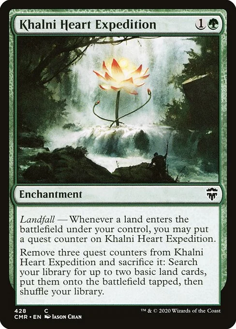Khalni Heart Expedition, carta Magic di tipo Enchantment illustrata da Jason Chan