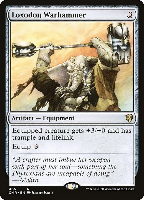Loxodon Warhammer, carta Magic di tipo Artifact — Equipment illustrata da Jeremy Jarvis