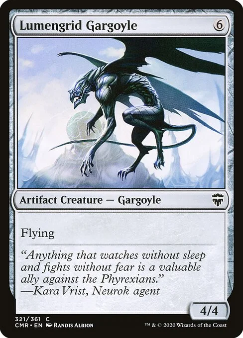 Lumengrid Gargoyle, carta Magic di tipo Artifact Creature — Gargoyle illustrata da Randis Albion