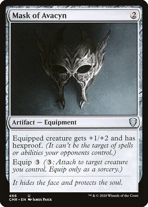Mask of Avacyn, carta Magic di tipo Artifact — Equipment illustrata da James Paick