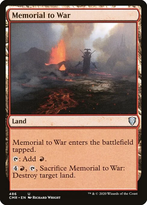 Memorial to War, carta Magic di tipo Land illustrata da Richard Wright