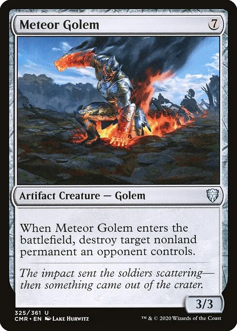 Meteor Golem, carta Magic di tipo Artifact Creature — Golem illustrata da Lake Hurwitz