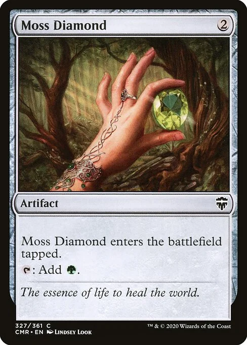 Moss Diamond, carta Magic di tipo Artifact illustrata da Lindsey Look