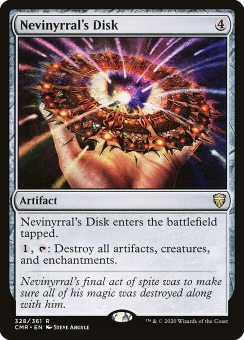 Nevinyrral's Disk, carta Magic di tipo Artifact illustrata da Steve Argyle