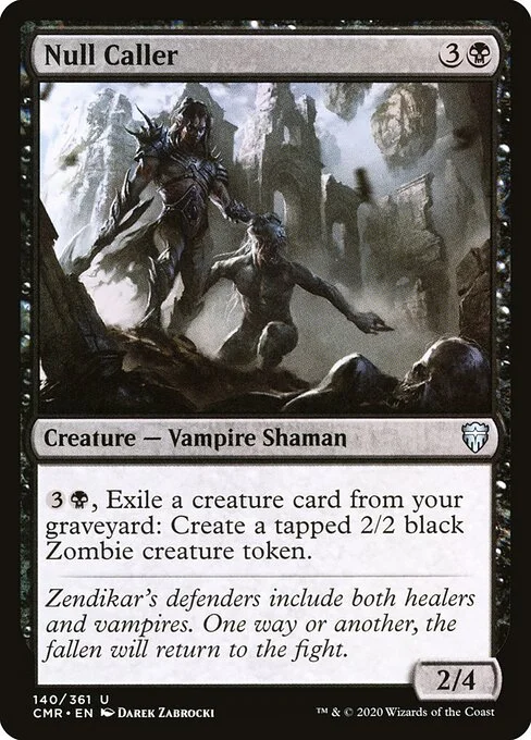 Null Caller, carta Magic di tipo Creature — Vampire Shaman illustrata da Darek Zabrocki