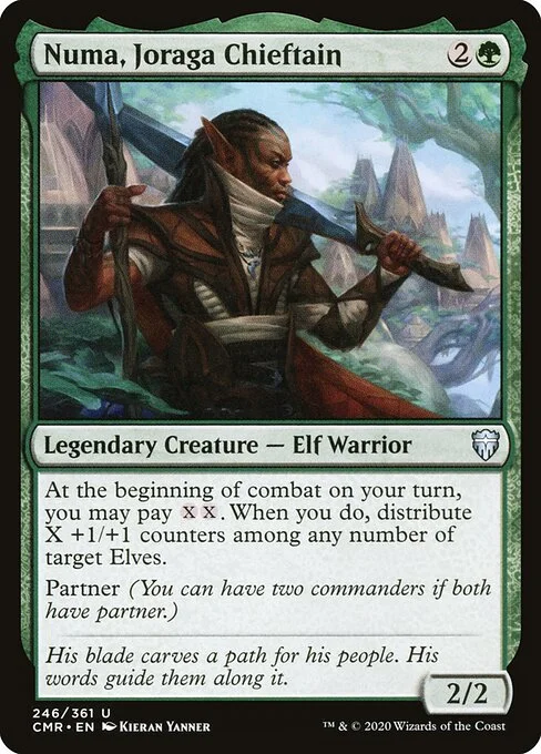 Numa, Joraga Chieftain, carta Magic di tipo Legendary Creature — Elf Warrior illustrata da Kieran Yanner