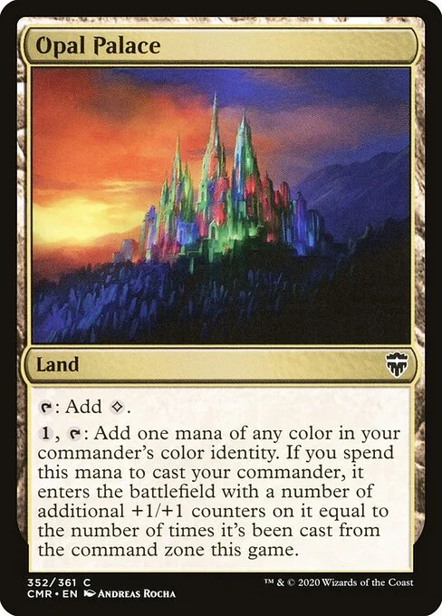 Opal Palace, carta Magic di tipo Land illustrata da Andreas Rocha