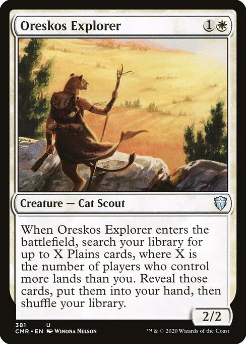 Oreskos Explorer, carta Magic di tipo Creature — Cat Scout illustrata da Winona Nelson