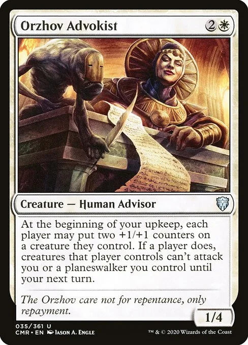 Orzhov Advokist, carta Magic di tipo Creature — Human Advisor illustrata da Jason A. Engle