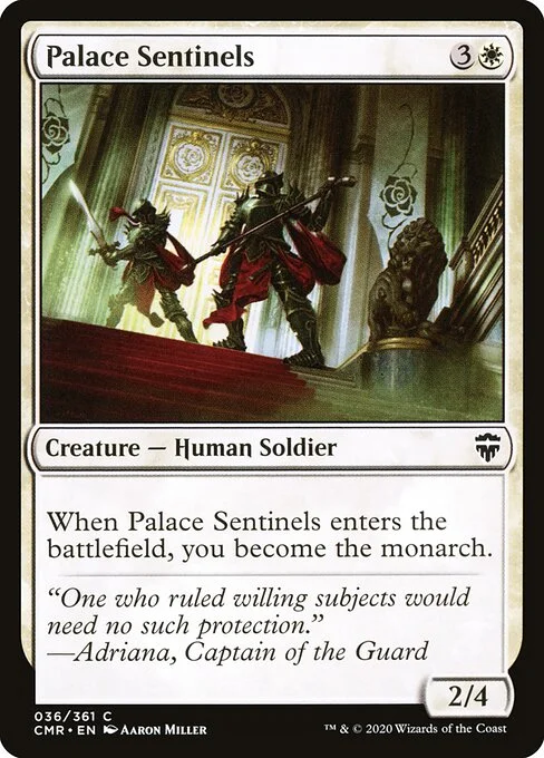 Palace Sentinels, carta Magic di tipo Creature — Human Soldier illustrata da Aaron Miller