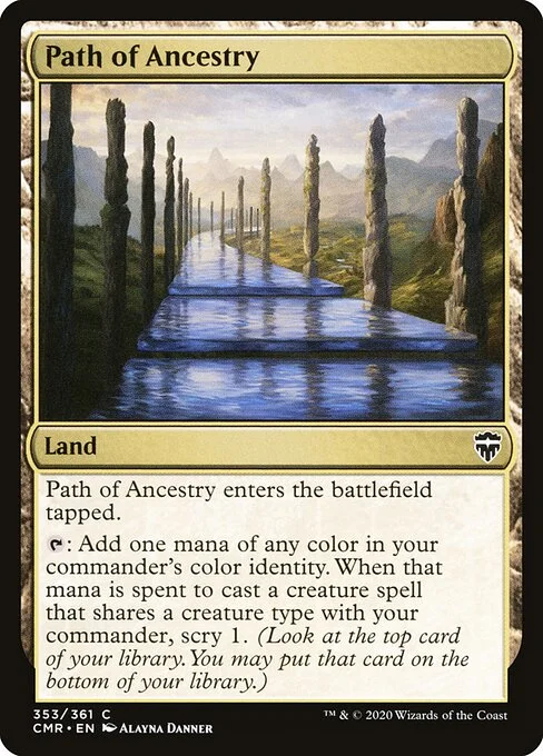 Path of Ancestry, carta Magic di tipo Land illustrata da Alayna Danner