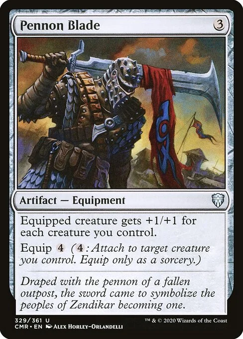 Pennon Blade, carta Magic di tipo Artifact — Equipment illustrata da Alex Horley-Orlandelli