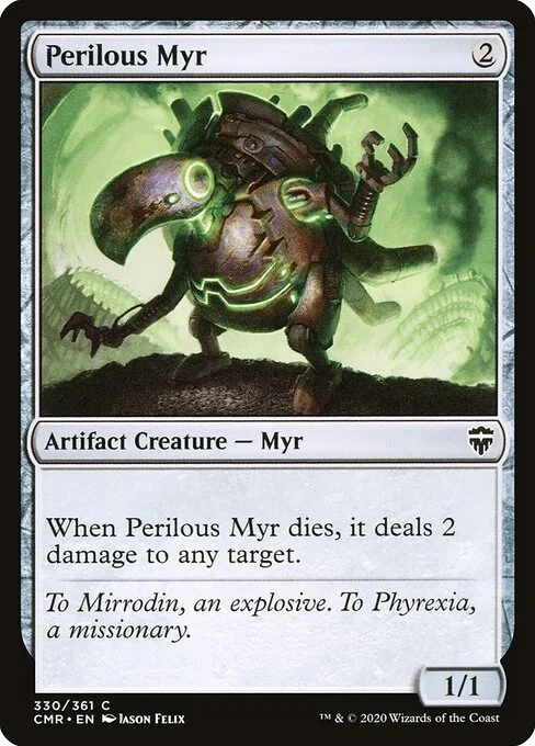 Perilous Myr, carta Magic di tipo Artifact Creature — Phyrexian Myr illustrata da Jason Felix