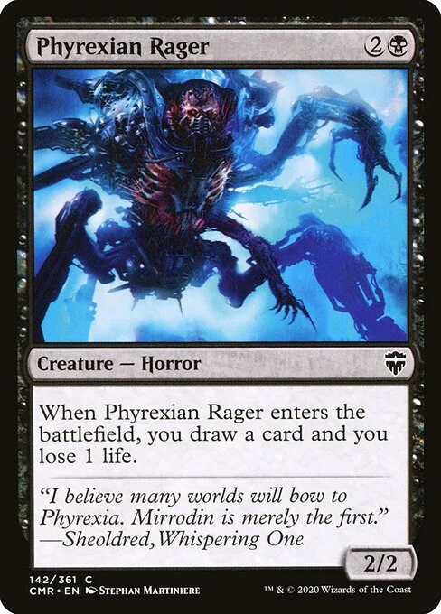 Phyrexian Rager, carta Magic di tipo Creature — Phyrexian Horror illustrata da Stephan Martiniere