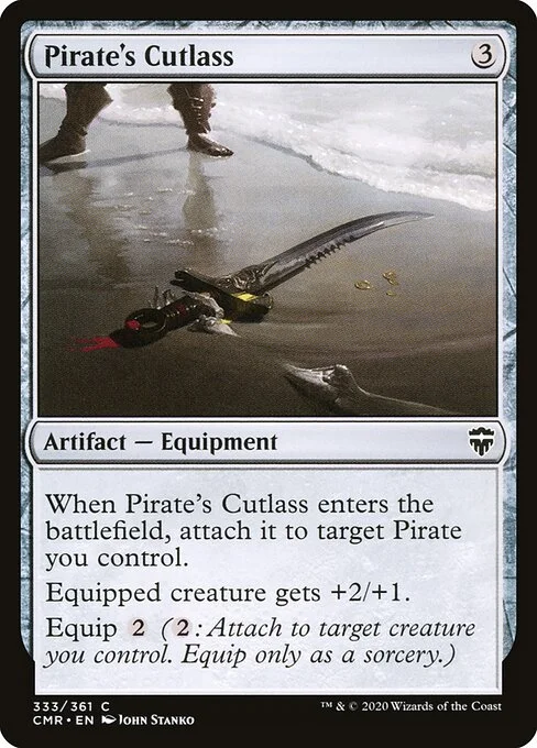 Pirate's Cutlass, carta Magic di tipo Artifact — Equipment illustrata da John Stanko