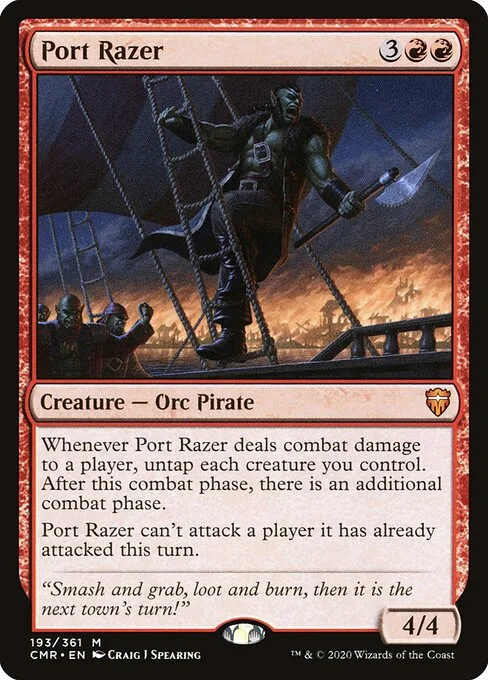 Port Razer, carta Magic di tipo Creature — Orc Pirate illustrata da Craig J Spearing