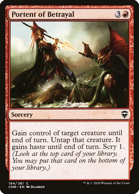Portent of Betrayal, carta Magic di tipo Sorcery illustrata da Daarken