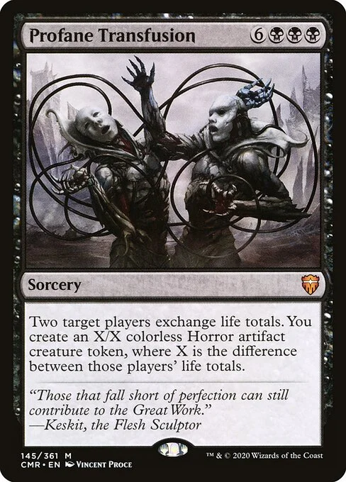 Profane Transfusion, carta Magic di tipo Sorcery illustrata da Vincent Proce
