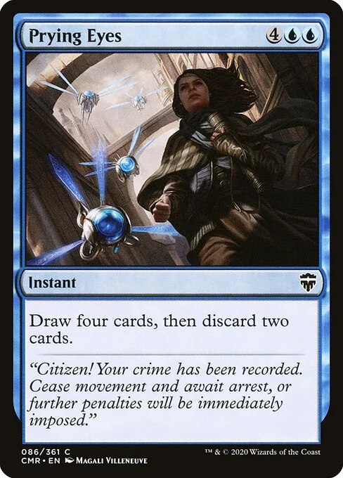 Prying Eyes, carta Magic di tipo Instant illustrata da Magali Villeneuve