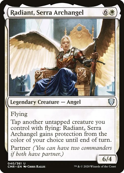 Radiant, Serra Archangel, carta Magic di tipo Legendary Creature — Angel illustrata da Chris Rallis