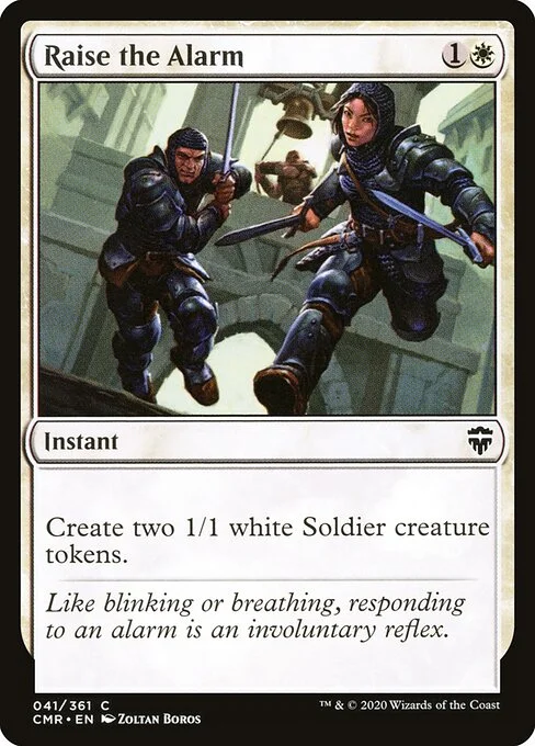 Raise the Alarm, carta Magic di tipo Instant illustrata da Zoltan Boros