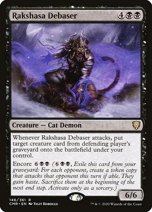 Rakshasa Debaser, carta Magic di tipo Creature — Demon illustrata da Yigit Koroglu