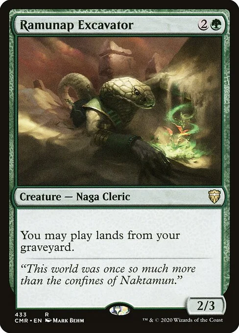 Ramunap Excavator, carta Magic di tipo Creature — Snake Cleric illustrata da Mark Behm